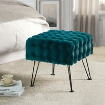 Home Soft Things Bubble Textured Stool Ottoman - Teal - 17'' x 17'' x 17''