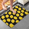 thumbnail image 4 of Yellow Lemon Fruit Dots Black Pattern Bathroom Rugs Mat,Non Slip Microfiber Bathroom Rug,Rubber Backing,Soft Bathroom Mats for Bathroom Floor,Tub and Shower,20x32in(50x80cm), 4 of 5