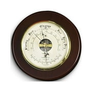 Cherry Wood Barometer and Thermometer #Q-GP9949