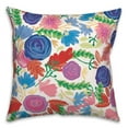 thumbnail image 2 of Creative Products Bright Flowers Blue 18 x 18 Indoor / Outdoor Pillow, 2 of 3