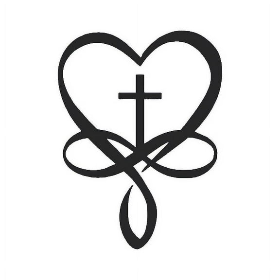 Heart Cross - Metal Wall Art