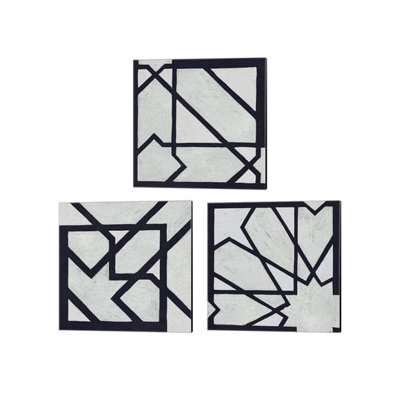 Great Art Now Broken Square by Melissa Wang 3 Piece Canvas Art Set Each 14W x 14H