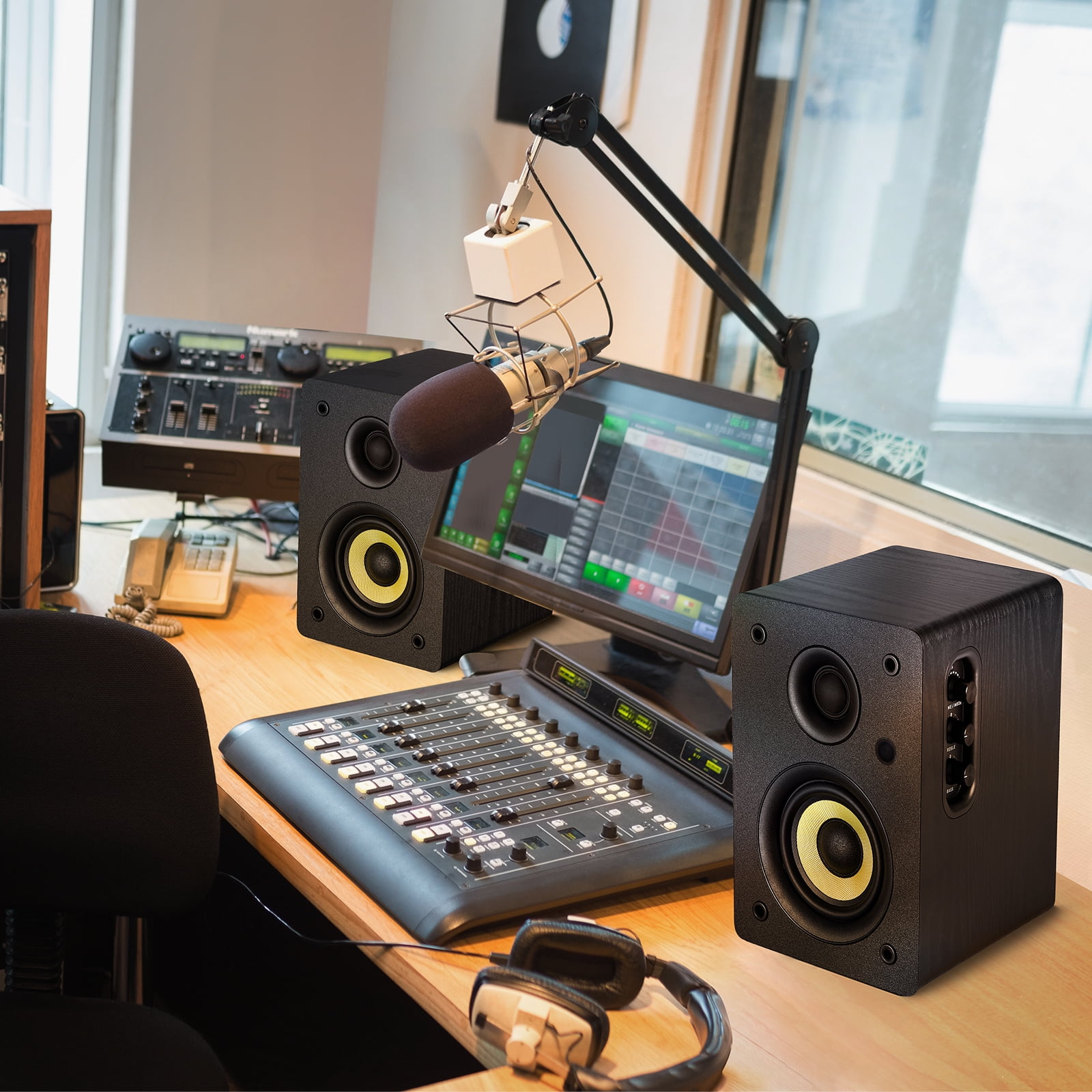 スピーカー・ウーファー Sanyun SW206 80 W Amazon.com: Sanyun SW206 4” HiFi Bookshelf Speakers with