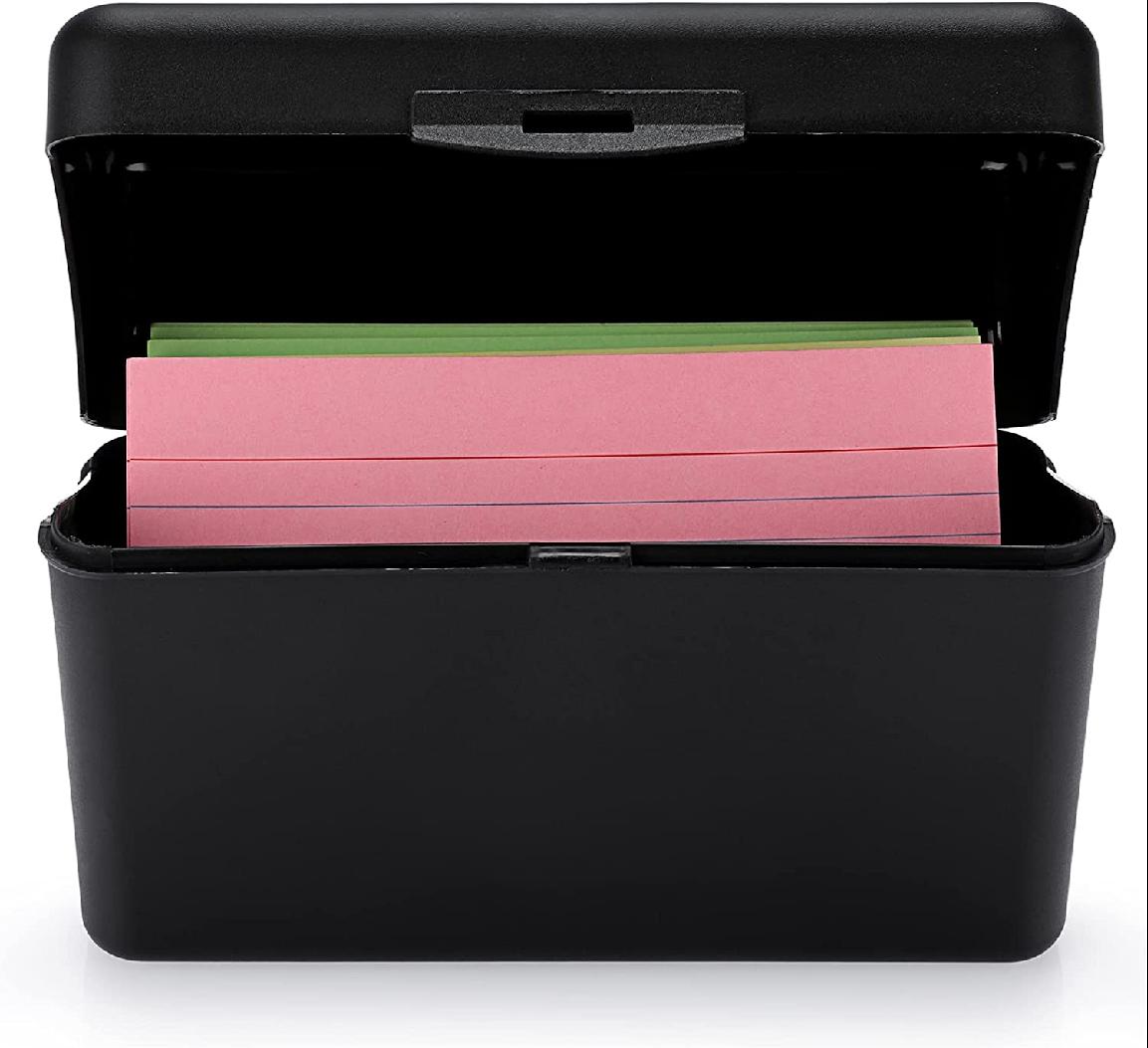 Index Card Box Index Card Holder Notecard Box Recipe Card Box Plastic