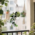thumbnail image 1 of Cesta colgante para almacenamiento en la cocina o el jardín | Algodón natural transpirable | Organizador escalonado que ahorra espacio | Soporte para frutas y verduras montado en la pared | Blanco |, 1 of 7