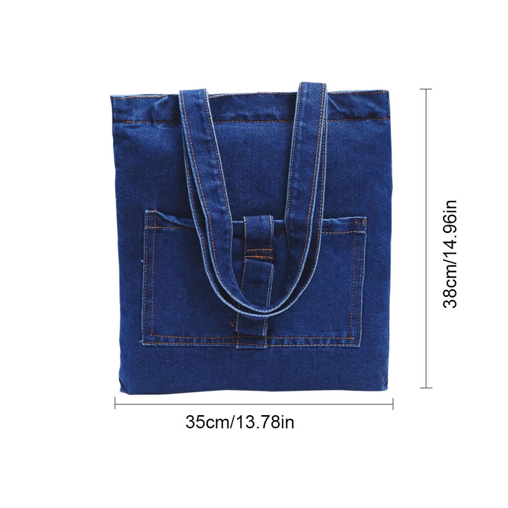 New Girl Women Fashion Retro Jeans Handbag Canvas Single-shoulder Denim Tote Bag 