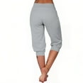 thumbnail image 4 of Tumotour Yoga Shorts For Women Workout Out Elastic High Waisted Drawstring Pocket Yoga Gym Cropped Trousers Athletic Leggings Shorts Sport Shorts Lightweight Biker Shorts, 4 of 9