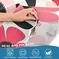 thumbnail image 5 of Yayeee Kitchen Curtains Tier Set of 2 Light Filtering 57"x24" Over Sink Window Panels, Pink and Red Flowers, 5 of 7