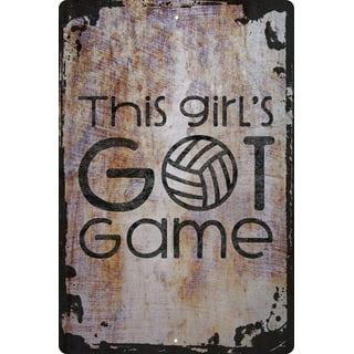 Gift for Teen Girl, Teen Art, Girl Volleyball Player, Softball Art,  Inspirational Girls Art, Volleyball Wall Art, Girls Quote Art, Set of 6 