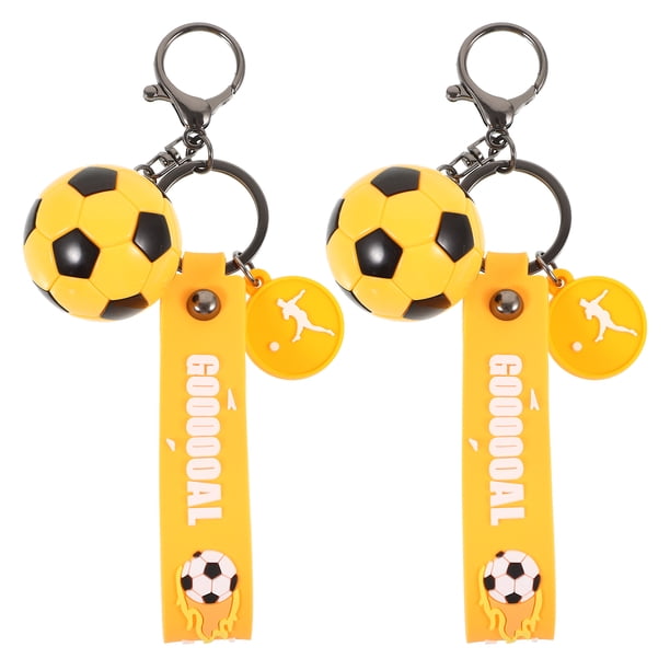 KAKOWELY 2 llaveros decorativos de fútbol deportivo, llavero colgante de fútbol para bolso.