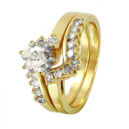 Foreli 1.01CTW Diamond 14K Yellow Gold Ring