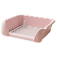 thumbnail image 4 of TOOYFUL Dog Toilet with Removable Post Compact Pet Litter Pan Portable Easily Clean Potty Trainer Training Potty Tray for Rabbit Indoor Puppy Pink, 4 of 10