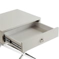 thumbnail image 5 of Posh Living Brianna 1-Drawer Nightstand with X-Metal Legs in Gray/Chrome, 5 of 8