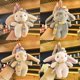thumbnail image 3 of LLavero de conejo de peluche para mujer, pompón de piel, Ángel, conejo, liebre, muñecas de peluche, juguete, bolso para niñas, colgante de llave de coche, regalo de Navidad para niños, 3 of 5