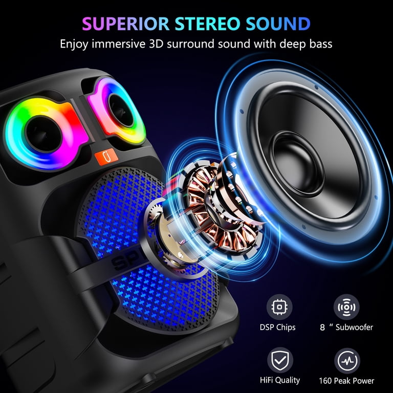 JESIMAIK Bluetoothユニット 本体　128G JYX Karaoke Machine, Home Karaoke System with 2 Microphone