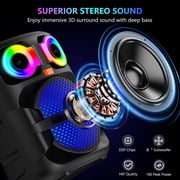 JYX Karaoke Machine for Adults Kids, Home Karaoke Speaker with 2 Microphones, Portable Bluetooth Speaker with Eagle Eye Dj Lights for Party, T28-T