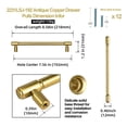 thumbnail image 2 of Goo-Ki 7.6'' Hole Center Brushed Gold Kitchen Cabinet Pulls, Modern Drawer Handles Closet Classic Kitchen Hardware for Bedroom,6 Pack, 2 of 8