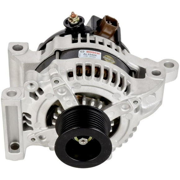 Bosch Spark Plug Alternator/Generator AL3344X Alternator/Generator; OE Replacement; 6-Groove Pulley; 12 Volt; 80 Ampere; Aluminum Housing; With Pulley