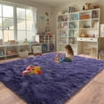 thumbnail image 2 of TWINNIS Shag Area Rug,8'x10'Soft Fluffy Area Rugs for Living Room Bedroom Kids Room Decor Carpet,Gray Purple, 2 of 7