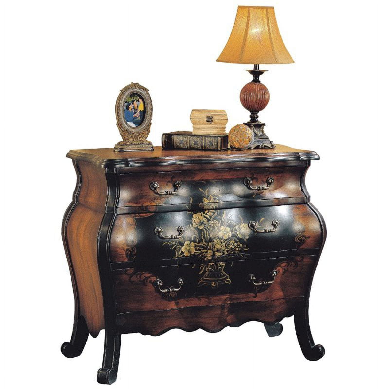 ACME Furniture Iden Bombay Chest 新品・未使用 Acme Furniture Roma Antique Black and Oak 3-Drawer Bombay