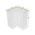 thumbnail image 2 of Furinno Shaker Wall Easy Reach Kitchen Cabinet, Ready to Assemble, 24 D x 24 W x 30 H, White, 2 of 8
