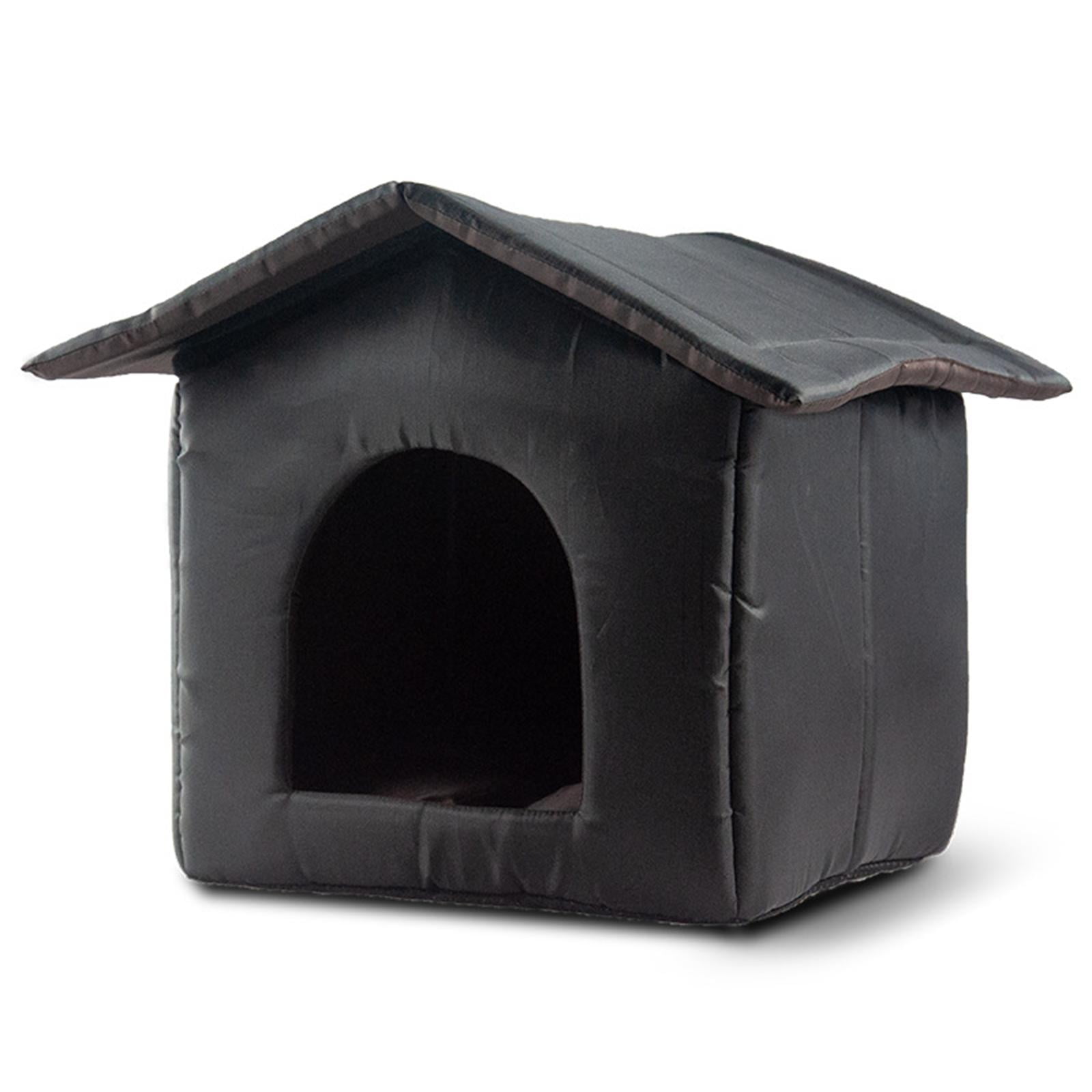 Fzaqwen Oxford Cloth Stray Cat Shelter, Waterproof Small Dog Winter Cave, Bed Furniture, 40cmx38cmx35cm