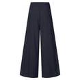 thumbnail image 4 of Palazzo Pants for Women Slacks Wide Leg High Waisted Business Casual Work Trousers with Pockets Blue S, 4 of 6