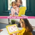 thumbnail image 4 of Kids Case for Samsung Galaxy Tab A9+ Plus 11 Inch SM-X210 X216 X218, Silicone Rotating Kickstand Handle Shockproof Bumper Lightweight Kids Friendly Case Cover for Girls Boys, Yellow, 4 of 6