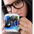 thumbnail image 2 of 3dRose, Cats Tabby Cat, 15oz Two-Tone Black Mug, 2 of 7