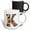 Multicolor, variant on 3drose, Boho Floral Monogram Initial K, 11oz Two-tone Blue Mug
