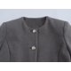 thumbnail image 5 of HH TRAF 2024 Abrigos cortos casuales para mujer, color gris, cuello redondo, mangas largas, bolsillos, botones, chaquetas de un solo pecho para otoño, moda para mujer, 5 of 5
