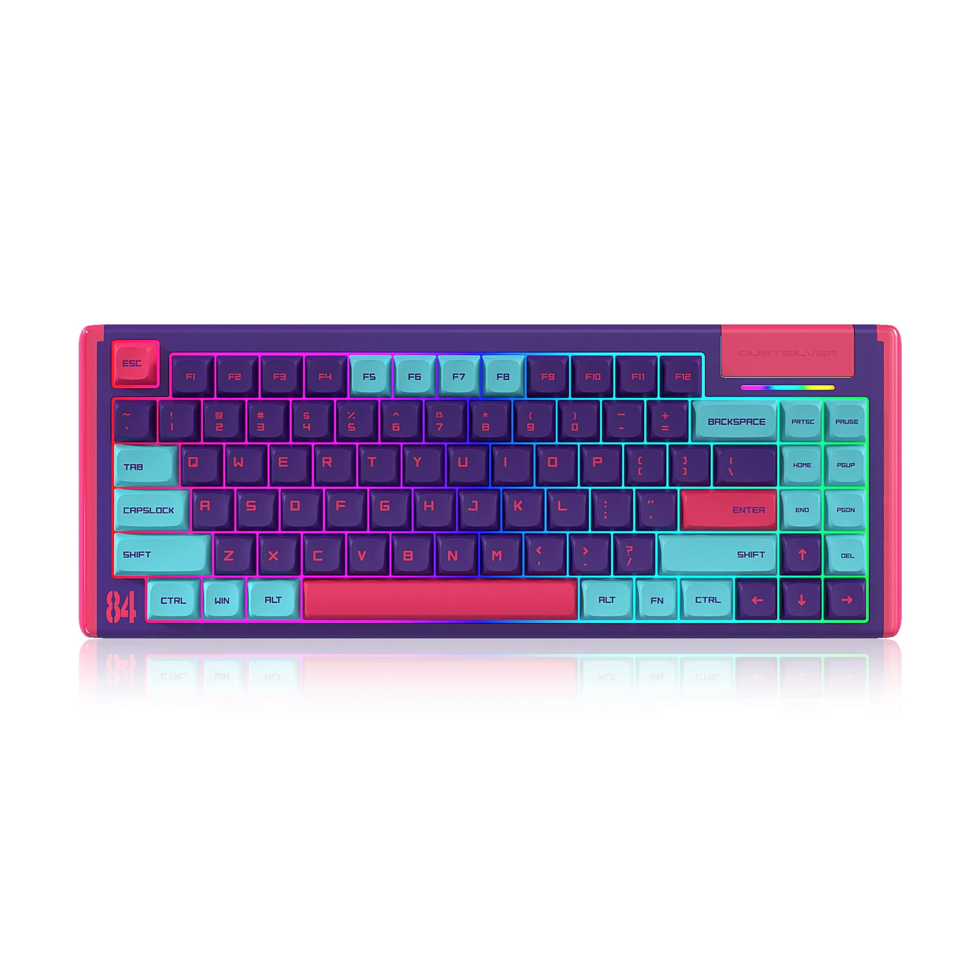 D84 Wireless Mechanical Keyboard Cyberpunk, Triple Mode 2.4G/BT5.0