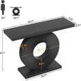 thumbnail image 3 of Tribesigns Modern Console Table with Geometric Base, 40" Wood Sofa Table for Hallway, Black, 3 of 8