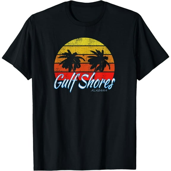 Gulf Shores, Alabama USA - Gulf of Mexico T-Shirt,Black tee