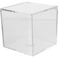 thumbnail image 3 of Doll Display Case Acrylic Storage Box Doll Holder Desktop Paperclips Holder Clear Display Box, 3 of 8