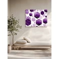 thumbnail image 5 of Purple Geometric Wall Art for Living Room, Canvas Picture Wall Decor for Bathroom Bedroom, Gold White Hexagon Modern Painting Artwork for Office Kitchen Hallway Dining Room Home Decorations 20"x24", 5 of 8