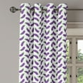 thumbnail image 2 of Ambesonne Eggplant Grommet Curtain, Nutritious Meal, 50" x 72", Violet White, 2 of 6