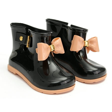 New Fashion Girl's Cute Bow Jelly Kid's Rainboots Rain Boots Princess Rain Shoes