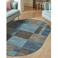 thumbnail image 3 of Rugs.com Equinox Collection Rug – 7' 10 x 10' Oval Blue Gray Low Rug Perfect For Living Rooms, Large Dining Rooms, Open Floorplans, 3 of 3