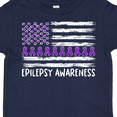 thumbnail image 4 of Inktastic Epilepsy Awareness Purple Ribbons and Flag Boys or Girls Toddler T-Shirt, 4 of 5
