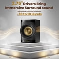 thumbnail image 5 of Bobtot 5.1 Surround Sound System,200W Bluetooth Speaker System for TV,5 Wired Speakers 4 inch Woofer Built-in Receiver, Support ARC Optical Bluetooth Input,Home Stereo Theater Systems, 5 of 9