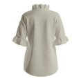 thumbnail image 5 of WCJM Women's Short Sleeve T-shirt Women Mock Neck Short Sleeve Blouse 2026 Spring Summer Casual Work Top Fashion Clothing, 5 of 7