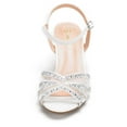 thumbnail image 2 of BURUDANI Women'S Summer Open Toe Low Heels Sandals Fashion Ankle Strap Party Dress Sandals WHITE Size 8.5, 2 of 6