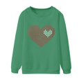 thumbnail image 4 of Green Womens Tops Women's Fashionable Round Neck Casual Valentine's Day Love Print Long Sleeve Top Sweatshirt Fall Outfits for Women 2025, 4 of 4