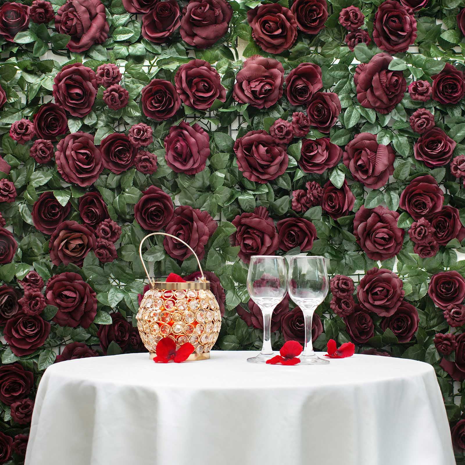 5pcs Handmade Artificial Hydrangea Flower Wall Panels Wedding Photo Prop 