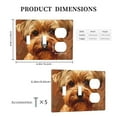 thumbnail image 3 of Cute Dog (2) Switch Cover Decorative Wall Plate 3-Gang 2-Toggle 1-Duplex Standard Size, 3 of 5