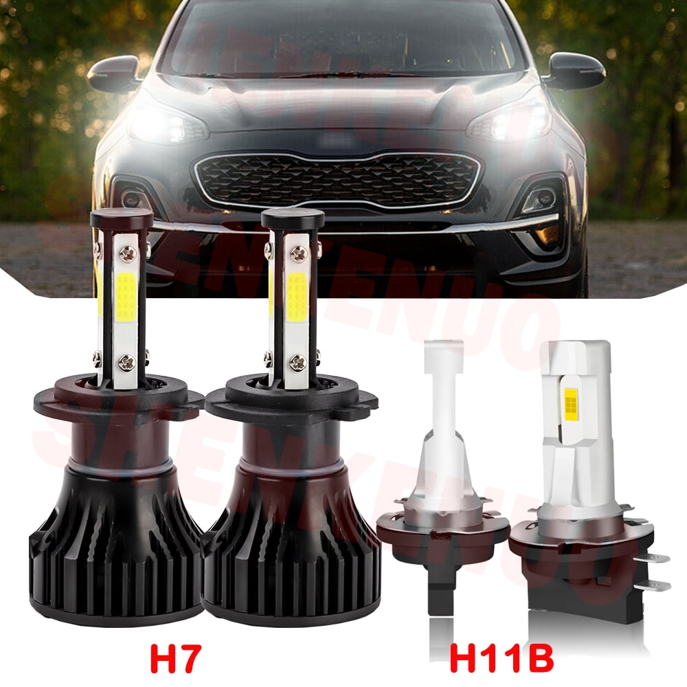 H11B H7 LED Headlight Bulbs for Kia Sportage 2011 2012 2013 2014 2015