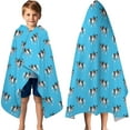 thumbnail image 3 of French Bulldog Hooded Bath Towel，60"x35" for Ages 3 To 12 Kids, Quick Dry Lightweight Soft Microfiber Hood Beach Towel Cover Up for Kids, 3 of 7