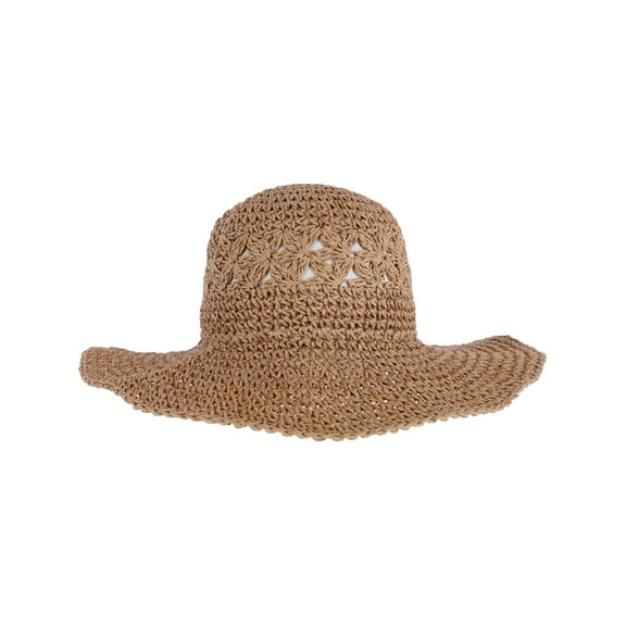 David & Young  Hand Crochet Straw Sun Hat (Women)