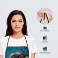 thumbnail image 2 of Bingfone Blue Watercolor Duck for Tie-up Apron, Unisex Waterproof and Stain-Resistant Bib Apron for Kitchen Garden Painting, 2 of 7